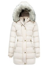 Women's Winter Warm Puffer Coat Parka Jacket with Faux Fur Removable Hood picture