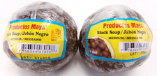 2 X Handmade Black Soap Balls, Mayan Products® Product of El Salvador, 6 oz. Ea. picture
