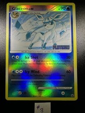 2008 Pokemon Glaceon Burger King Promo Stamped Platinum Reverse Holo Vintage 320 picture