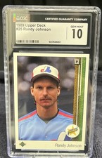 1989 UPPER DECK STAR ROOKIE #25 RANDY JOHNSON RC CGC 10 picture