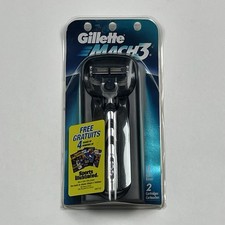 Vtg 1998 Gillette MACH3 Razor Metal Handle NOS Sealed Sports Illustrated 2 Blade picture