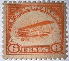 TRAVELSTAMPS: 1918 US AIRMAIL #C1 CURTISS JENNY BIPLANE MINT MNH OG picture