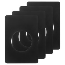 4Pcs 130x90mm Stainless Steel Door Knob Reinforcement Plate Black picture