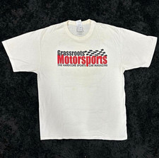 Vintage Grassroots Motorsports Fruit of the Loom Graphic T-Shirt White Size L picture