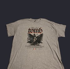 Gray Skeleton Whitewashed Tomb T-Shirt Size XL EUC (M952) picture