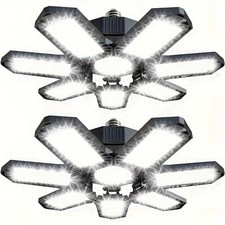 2Pcs LED Garage Light 600W 12000000LM Deformable Bright Shop Ceiling Bulb Lamps picture