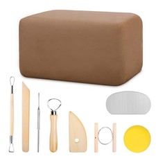 Pottery Clay, Natural Dry Clay, 5.5lbs Modeling Clay with Pottery Sculpting T... picture