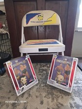 WWE WWF Summerslam 1996 Ringside Chair 1 Of 450 Gund Arena + 2 free Funko pops  picture