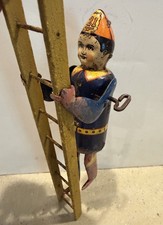 MARX 1930's Tin Lithographed Wind Up Climbing Fireman picture