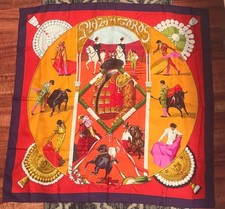 Hermes Silk Scarf Plaza de Toros Bullring 35”x35” picture