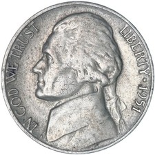 1951 S Jefferson Nickel Extra Fine XF picture