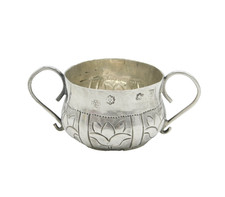 Charles II Restoration Period Sterling Silver Porringer Cup Antique 1661 London picture