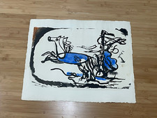Georges Braque 1957 Pochoir Lithograph Le Char Grec Chariot Espace Jacomet Art picture
