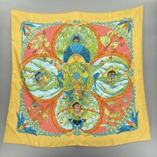 Hermes Scarf Multicolor Amazonia Jungle Silk Square Print Box Carre 90 35x35 picture