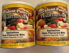 2 Provident Pantry Vegan Ham ImitationFlavored Bits Freeze Dried #10 Survival B1 picture