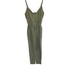 Windsor Olive Green Jumpsuit Women's Size M Paperbag Waist Sweetheart Nek picture