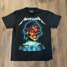 Metallica WorldWired Tour 2018 2019 T-Shirt Mens L Black Band Tee picture