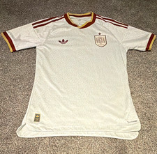 adidas Spain National Team Soccer Jersey White with Red & Gold Colors picture