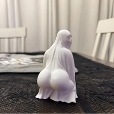 3D Printed Big-Ass Ghost Statue Halloween Witch Ghost Desktop Ornament Fun picture