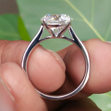IGI Certified 3.00 CT Lab Grown Diamond Engagement Ring 14k White Gold VVS1 picture