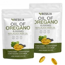 2 PACK Resilia Oil of Oregano 6000mg with Black Seed Oil Softgels – 60 Capsules picture
