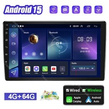 4+64GB 2DIN Android 15 Car Stereo Radio 10.1