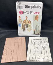 Vtg Sewing Pattern, Simplicity 8744, 1 Hour Vest, 6- 16, Uncut - ships free picture