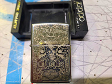 Zippo Harley-Davidson Skull & Crossbones Lighter, Skulls & Gothic Theme picture