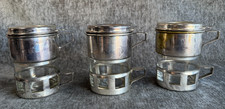 Set of 3 Antique Art Deco Silver Plated Coffee Makers Vintage Kitchen Decor picture
