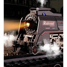 Rechargeable Toy Steam Train Set with Carriages, Track, Lights & Mist Effect picture