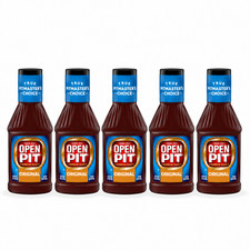 5 Pack Open Pit Authentic Taste Blue Label Original Barbecue Sauce 18 oz Bottles picture