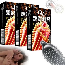 10-50PCS Small Size Tight Condoms Ultra Thin Latex Condom Men Products 45MM Spik picture