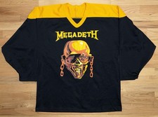 Vintage 2004 Megadeth Hockey Jersey Rattlehead 83 Heavy Metal Mesh Shirt XL USA picture