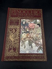Pinocchio The Tale of a Puppet, C. Collidi, First Printing Edition 1914 RARE picture