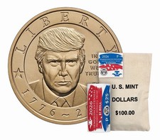 2026-P Donald Trump Semiquincentennial $1 Coin 100-Coin Bag 26SQBP - Sealed Box picture