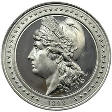 1892-Columbian Exposition Medal-Eglit 51-Liberty Head-Aluminum-50.5mm picture