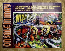 1994 WIZARD MAGAZINE 22 DEADPOOL / OMEGA RED PROMO POSTER (NM) JOE QUESADA ART * picture