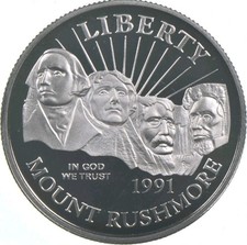 1991-S 🇺🇸 US MOUNT RUSHMORE 🏔 COMMEMORATIVE Half Dollar 50c COIN 💎GEM UNC PR picture