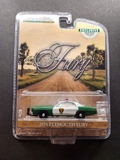 GreenLight Exclusive • 1975 Plymouth Fury County Sheriff Green/Wh • 1/64 • Bx58 picture