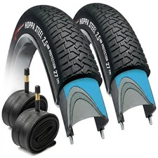 Fincci 20x2.10 BMX Bike Tire Tube Set 56-406 27TPI Puncture Proof Schrader 2Pc picture