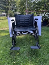 Invacare Tracer IV 24” Extra Wide Heavy Duty Wheelchair Footrests Folding picture