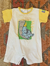 Vintage DUMBO Baby Mine Disney Store Embroidered Romper 90's Y2K Sz 12mo picture
