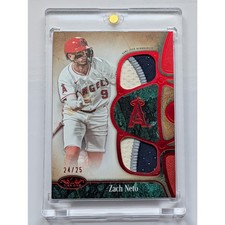 2026 Topps Tier One Zach Neto Dual Patch Red /25 Game Used Angels T1R-ZN picture
