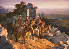 Howard Terpning  LE Lithograph #608/1000   Gold Seekers To The Black Hills picture