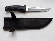 Buck 619V Fixed Black Hunting Knife With Sheath Rubber Handle Buck USA picture