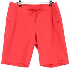 Lululemon Current State Board Shorts Mens Size 31 Red Swim Trunks Zip Pockets picture