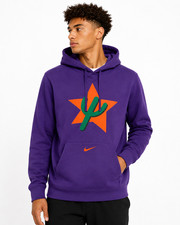 Nike Men's Phoenix Suns City Edition Purple Fleece Pullover Hoodie Size XL picture