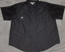 ProEdge Texas A&M Aggies Men's XL Button Up Short Sleeve Black Fishing Shirt picture