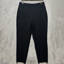 Athleta Endless Ankle Pants Women's 12 Black High Rise Stretch Tapered Pull On picture