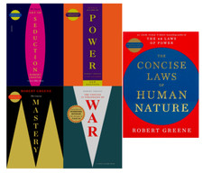 Robert Greene Collection 5 Books Set  [CONCISE] Seduction Power Mastery War USA picture